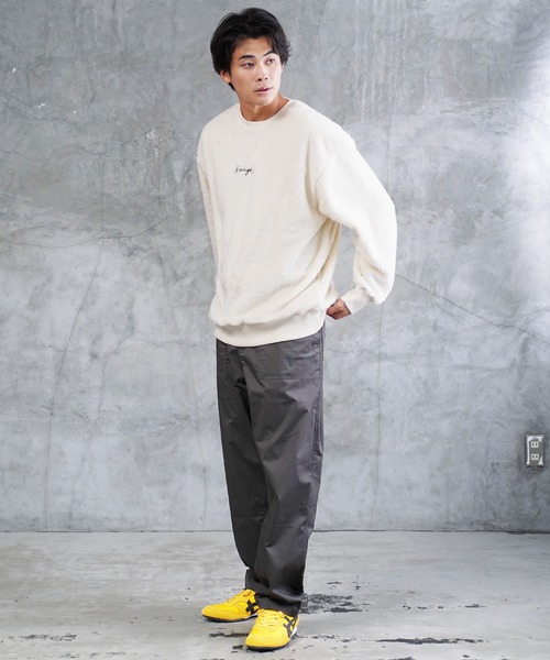 KANGOL（カンゴール）の「roshell×KANGOL カンゴール ブランド別注 コラボ ボア クルーネック トレーナー（スウェット・メンズ・ブラック/ベージュ/ネイビー/ブラウン/オフホワイト/グレイッシュベージュ/モカ/ホワイト系その他/ブラック系その他/ブラウン系その他/ベージュ系その他/ベージュ系その他2/グレー系その他/グレー系その他2・SMALL/MEDIUM/LARGE/X-LARGE）」の21枚目の写真