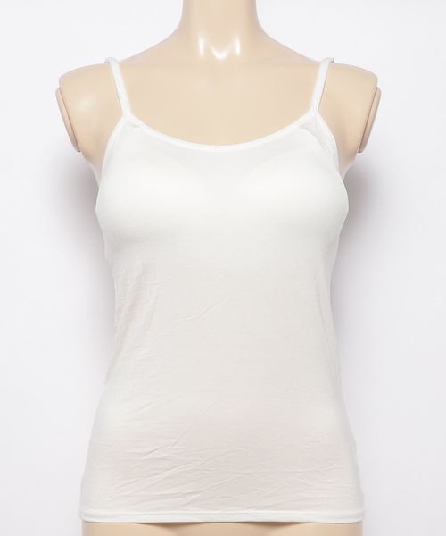 Lace Ladies（レースレディース）の「ノンワイヤーカップ付きキャミソール タンクトップ ブラトップ（キャミソール・レディース・ホワイト/ブラック/ベージュ・S/M/XL/L）」の4枚目の写真