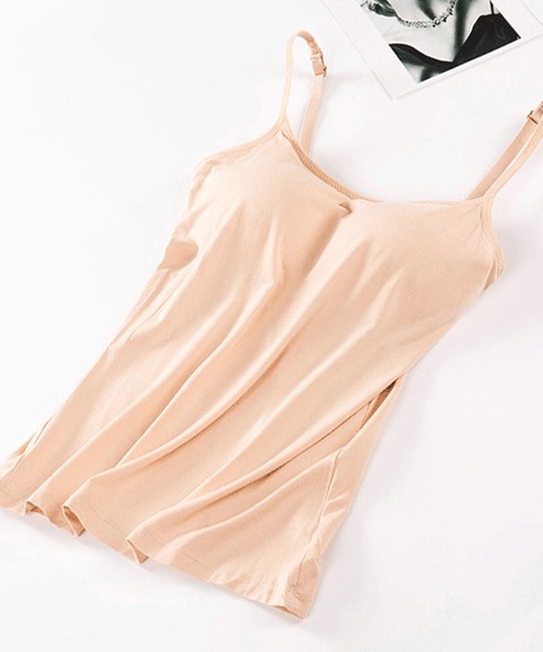 Lace Ladies（レースレディース）の「ノンワイヤーカップ付きキャミソール タンクトップ ブラトップ（キャミソール・レディース・ホワイト/ブラック/ベージュ・S/M/XL/L）」の16枚目の写真