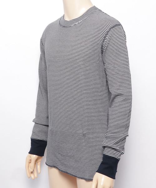 Healthknit（ヘルスニット）の「【 Healthknit / ヘルスニット 】 # ベーシックワッフルモックネック長袖Tシャツ 603L SIP（Tシャツ/カットソー・メンズ・グレー系その他/ブルー系その他/オフホワイト/レッド系その他/ヘザーグレー/ブラック系その他/ネイビー・MEDIUM/LARGE/X-LARGE）」の8枚目の写真