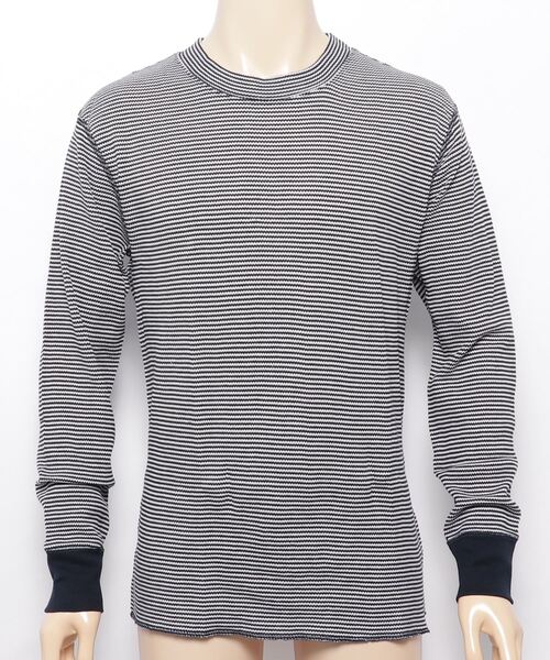 Healthknit（ヘルスニット）の「【 Healthknit / ヘルスニット 】 # ベーシックワッフルモックネック長袖Tシャツ 603L SIP（Tシャツ/カットソー・メンズ・グレー系その他/ブルー系その他/オフホワイト/レッド系その他/ヘザーグレー/ブラック系その他/ネイビー・MEDIUM/LARGE/X-LARGE）」の10枚目の写真