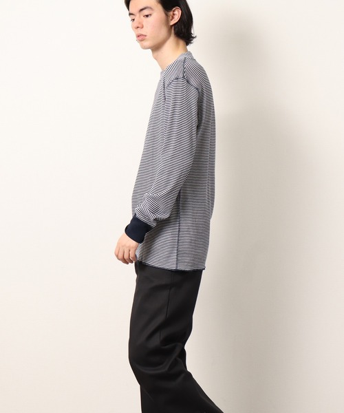 Healthknit（ヘルスニット）の「【 Healthknit / ヘルスニット 】 # ベーシックワッフルモックネック長袖Tシャツ 603L SIP（Tシャツ/カットソー・メンズ・グレー系その他/ブルー系その他/オフホワイト/レッド系その他/ヘザーグレー/ブラック系その他/ネイビー・MEDIUM/LARGE/X-LARGE）」の17枚目の写真