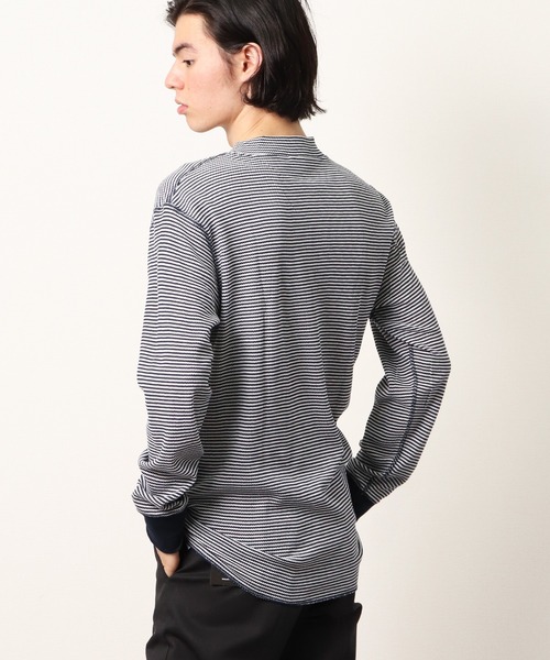 Healthknit（ヘルスニット）の「【 Healthknit / ヘルスニット 】 # ベーシックワッフルモックネック長袖Tシャツ 603L SIP（Tシャツ/カットソー・メンズ・グレー系その他/ブルー系その他/オフホワイト/レッド系その他/ヘザーグレー/ブラック系その他/ネイビー・MEDIUM/LARGE/X-LARGE）」の15枚目の写真