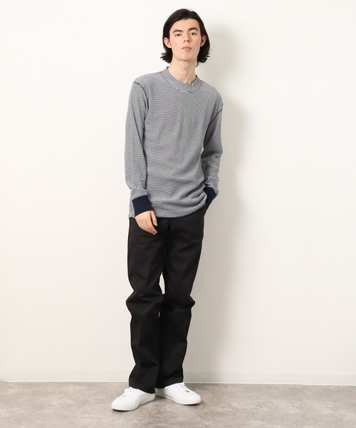 Healthknit（ヘルスニット）の「【 Healthknit / ヘルスニット 】 # ベーシックワッフルモックネック長袖Tシャツ 603L SIP（Tシャツ/カットソー・メンズ・グレー系その他/ブルー系その他/オフホワイト/レッド系その他/ヘザーグレー/ブラック系その他/ネイビー・MEDIUM/LARGE/X-LARGE）」の11枚目の写真