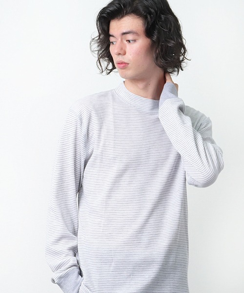 Healthknit(ヘルスニット)の「【 Healthknit / ヘルスニット 】 # ベーシックワッフルモックネック長袖Tシャツ 603L SIP(Tシャツ/カットソー・メンズ・グレー系その他/ブルー系その他/オフホワイト/レッド系その他/ヘザーグレー/ブラック系その他/ネイビー・MEDIUM/LARGE/X-LARGE)」の21枚目の写真