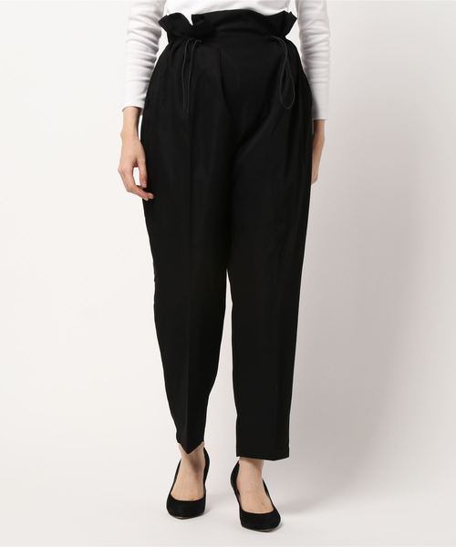 STYLEBLOCK（スタイルブロック）の「シャークスキンドロストワイドテーパードパンツ（その他パンツ・レディース・ブラック/ベージュ/ミント/モカ・M）」の2枚目の写真