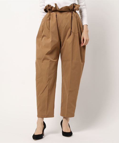 STYLEBLOCK（スタイルブロック）の「シャークスキンドロストワイドテーパードパンツ（その他パンツ・レディース・ブラック/ベージュ/ミント/モカ・M）」の7枚目の写真