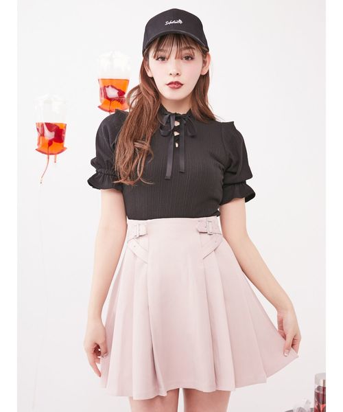 EATME（イートミー）の「ウェストダブルベルトプリーツスカート  