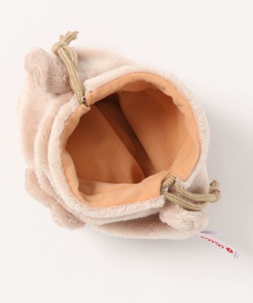 nici（ニキ）の「NICI/フィギュアフェイスポーチ ベア 巾着袋 もこもこ（ポーチ・レディース・ブラウン・ONE SIZE）」の2枚目の写真