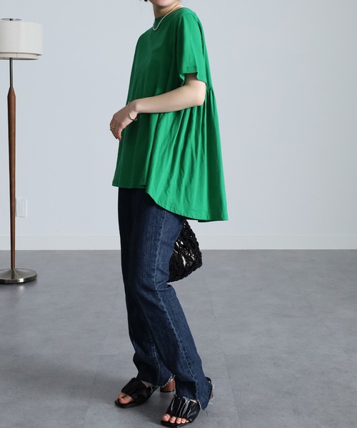 【HAPPY BAG対象アイテム】ギャザーV ノースリシャツ AZUL BY MOUSSY タンクトップ ノースリーブ ギャザービスチェ