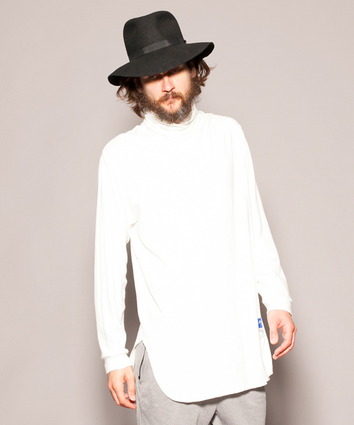 MONKEY TIME（モンキータイム）の「MT ∴ 40スムース ロング タートル/カットソー ◆（Tシャツ/カットソー・メンズ・ホワイト/ブラック・SMALL/MEDIUM/LARGE）」の3枚目の写真