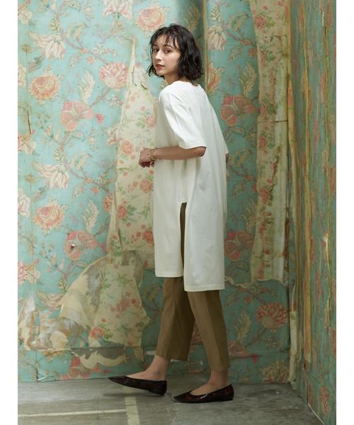 earth music&ecology（アースミュージックアンドエコロジー）の「【2020春夏】めちゃはきやす麻混テーパードパンツ ＊（その他パンツ・レディース・ベージュ/その他8/ネイビー/チェック・MEDIUM/LARGE）」の11枚目の写真