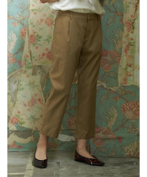 earth music&ecology（アースミュージックアンドエコロジー）の「【2020春夏】めちゃはきやす麻混テーパードパンツ ＊（その他パンツ・レディース・ベージュ/その他8/ネイビー/チェック・MEDIUM/LARGE）」の13枚目の写真