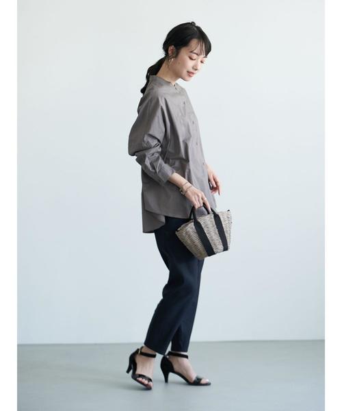 earth music&ecology（アースミュージックアンドエコロジー）の「【2020春夏】めちゃはきやす麻混テーパードパンツ ＊（その他パンツ・レディース・ベージュ/その他8/ネイビー/チェック・MEDIUM/LARGE）」の19枚目の写真