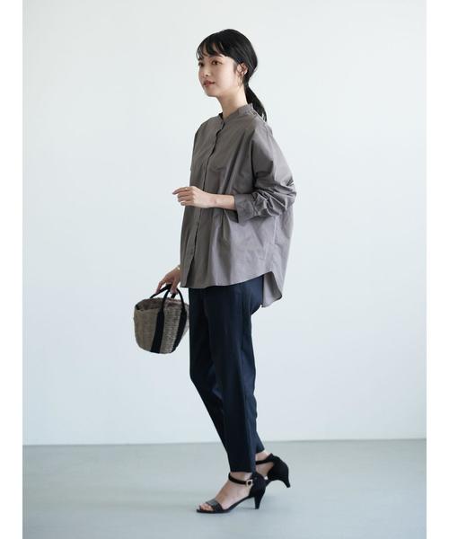 earth music&ecology（アースミュージックアンドエコロジー）の「【2020春夏】めちゃはきやす麻混テーパードパンツ ＊（その他パンツ・レディース・ベージュ/その他8/ネイビー/チェック・MEDIUM/LARGE）」の21枚目の写真