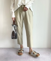 【2020春夏】めちゃはきやす麻混テーパードパンツ ＊