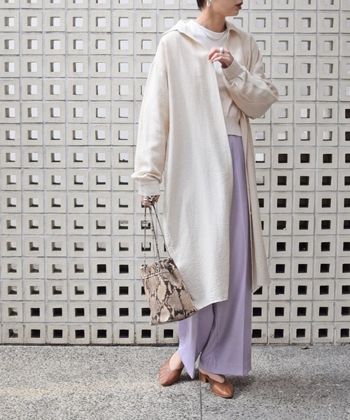 Marient（マリエント）の「リネンブレンドシャツワンピ（シャツワンピース・レディース・ベージュ/アイボリー・FREE）」の3枚目の写真