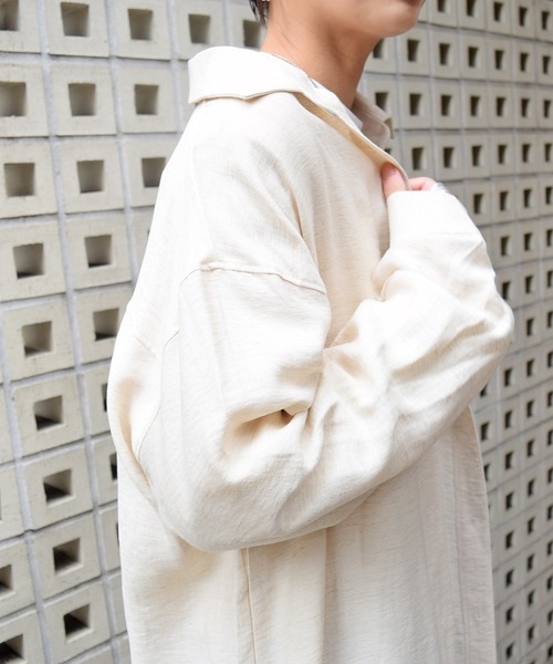 Marient（マリエント）の「リネンブレンドシャツワンピ（シャツワンピース・レディース・ベージュ/アイボリー・FREE）」の6枚目の写真