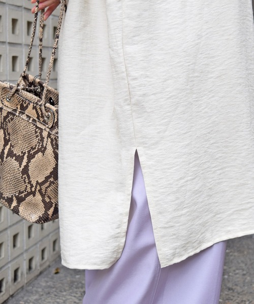 Marient（マリエント）の「リネンブレンドシャツワンピ（シャツワンピース・レディース・ベージュ/アイボリー・FREE）」の7枚目の写真