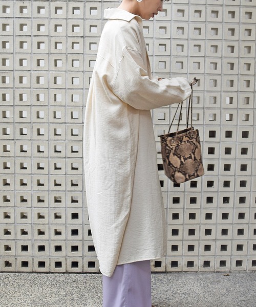 Marient（マリエント）の「リネンブレンドシャツワンピ（シャツワンピース・レディース・ベージュ/アイボリー・FREE）」の9枚目の写真