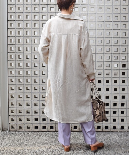 Marient（マリエント）の「リネンブレンドシャツワンピ（シャツワンピース・レディース・ベージュ/アイボリー・FREE）」の10枚目の写真