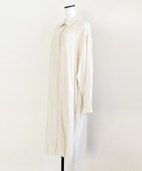 Marient（マリエント）の「リネンブレンドシャツワンピ（シャツワンピース・レディース・ベージュ/アイボリー・FREE）」の14枚目の写真