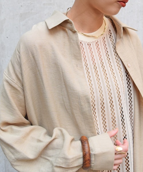 Marient（マリエント）の「リネンブレンドシャツワンピ（シャツワンピース・レディース・ベージュ/アイボリー・FREE）」の16枚目の写真