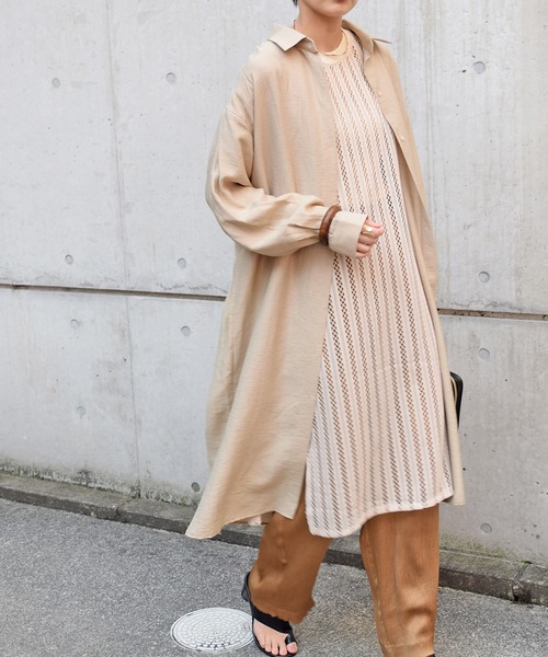 Marient（マリエント）の「リネンブレンドシャツワンピ（シャツワンピース・レディース・ベージュ/アイボリー・FREE）」の17枚目の写真