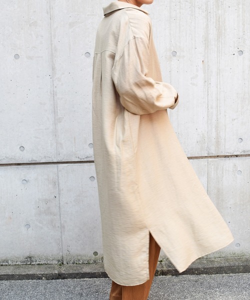 Marient（マリエント）の「リネンブレンドシャツワンピ（シャツワンピース・レディース・ベージュ/アイボリー・FREE）」の18枚目の写真