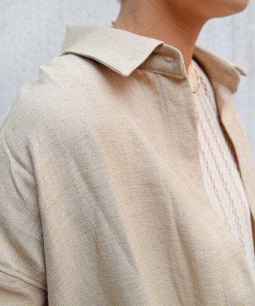 Marient（マリエント）の「リネンブレンドシャツワンピ（シャツワンピース・レディース・ベージュ/アイボリー・FREE）」の20枚目の写真