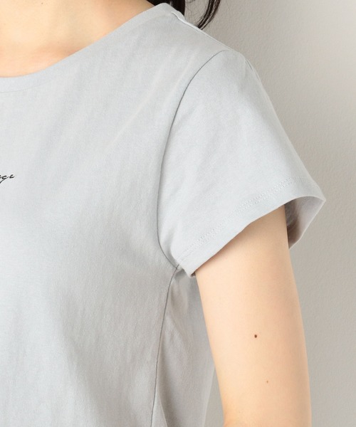 archives(アルシーヴ)の「ロゴ刺繍チビTee(Tシャツ/カットソー・レディース・オフホワイト/ブラック/ブルー・MEDIUM)」の20枚目の写真