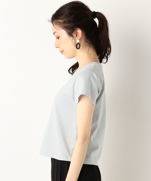 archives(アルシーヴ)の「ロゴ刺繍チビTee(Tシャツ/カットソー・レディース・オフホワイト/ブラック/ブルー・MEDIUM)」の11枚目の写真
