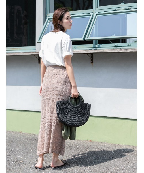 fifth（フィフス）の「クロシェレースロングスカート（スカート・レディース・モカ/ライトベージュ・MEDIUM）」の5枚目の写真