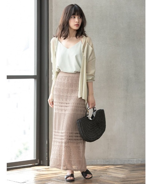 fifth（フィフス）の「クロシェレースロングスカート（スカート・レディース・モカ/ライトベージュ・MEDIUM）」の8枚目の写真
