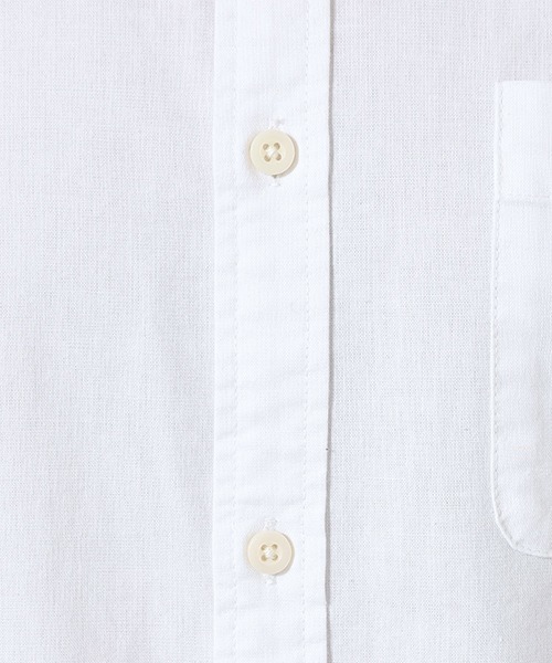 AZUL by moussy（アズールバイマウジー）の「LINEN 3/4 SLEEVE SHIRT/リネン3/4スリーブシャツ（シャツ/ブラウス・メンズ・ライトブラック/ブラック系その他/ホワイト/ライトピンク/ライトカーキ・MEDIUM/SMALL/LARGE/X-LARGE）」の8枚目の写真