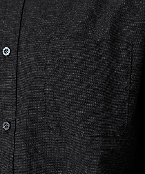 AZUL by moussy（アズールバイマウジー）の「LINEN 3/4 SLEEVE SHIRT/リネン3/4スリーブシャツ（シャツ/ブラウス・メンズ・ライトブラック/ブラック系その他/ホワイト/ライトピンク/ライトカーキ・MEDIUM/SMALL/LARGE/X-LARGE）」の15枚目の写真