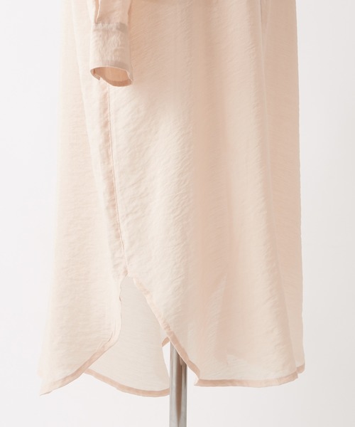 one after another NICE CLAUP（ワンアフターアナザーナイスクラップ）の「うしろレースアップロングシアーシャツ（シャツ/ブラウス・レディース・ベージュ/オフホワイト/ミント・FREE）」の15枚目の写真