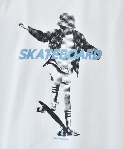 Perushu（ペルーシュ）の「OPEN限定　スケボープリントロンT×トートバッグセット（Tシャツ/カットソー・メンズ・ホワイト/ブラック/ライトグリーン・SMALL/MEDIUM/LARGE）」の7枚目の写真