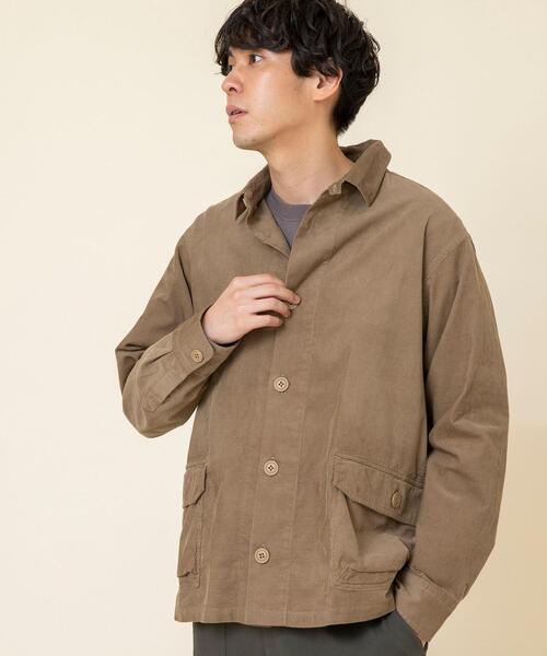 coen（コーエン）の「テキサスコットンコーデュロイCPOシャツ（ミリタリージャケット・メンズ・ブラウン/ネイビー・X-LARGE/LARGE/SMALL/MEDIUM）」の16枚目の写真