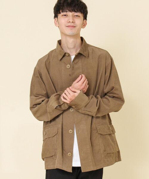 coen（コーエン）の「テキサスコットンコーデュロイCPOシャツ（ミリタリージャケット・メンズ・ブラウン/ネイビー・X-LARGE/LARGE/SMALL/MEDIUM）」の13枚目の写真