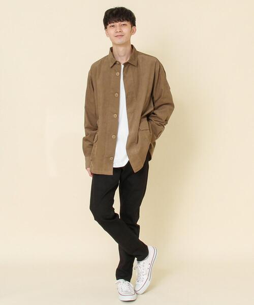 coen（コーエン）の「テキサスコットンコーデュロイCPOシャツ（ミリタリージャケット・メンズ・ブラウン/ネイビー・X-LARGE/LARGE/SMALL/MEDIUM）」の10枚目の写真