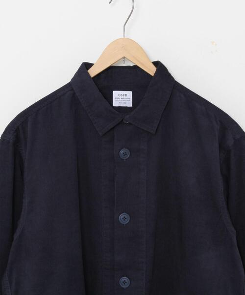 coen（コーエン）の「テキサスコットンコーデュロイCPOシャツ（ミリタリージャケット・メンズ・ブラウン/ネイビー・X-LARGE/LARGE/SMALL/MEDIUM）」の20枚目の写真