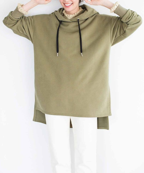 Live in comfort(リブインコンフォート)の「リブ イン コンフォート コーデが新鮮に華やぐ ニットフリルカットソートップス(Tシャツ/カットソー・レディース・ベージュ/ラベンダー/ホワイト/ブラック/杢グレー・MEDIUM/X-LARGE/SMALL/LARGE/XX-LARGE/XXX-LARGE)」の9枚目の写真