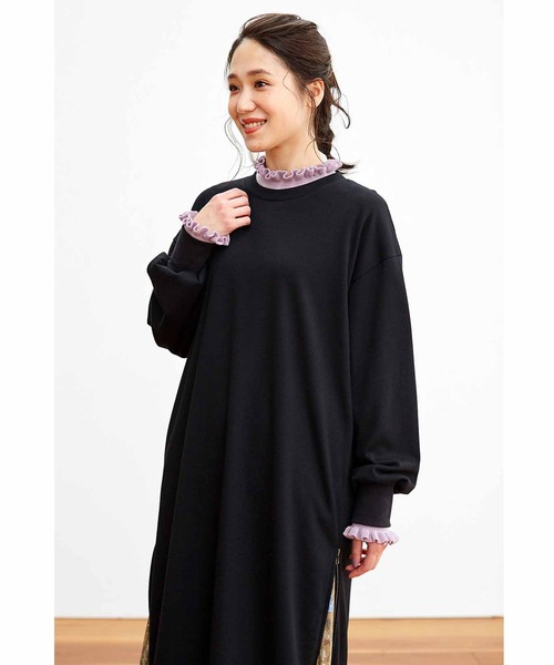 Live in comfort(リブインコンフォート)の「リブ イン コンフォート コーデが新鮮に華やぐ ニットフリルカットソートップス(Tシャツ/カットソー・レディース・ベージュ/ラベンダー/ホワイト/ブラック/杢グレー・MEDIUM/X-LARGE/SMALL/LARGE/XX-LARGE/XXX-LARGE)」の11枚目の写真