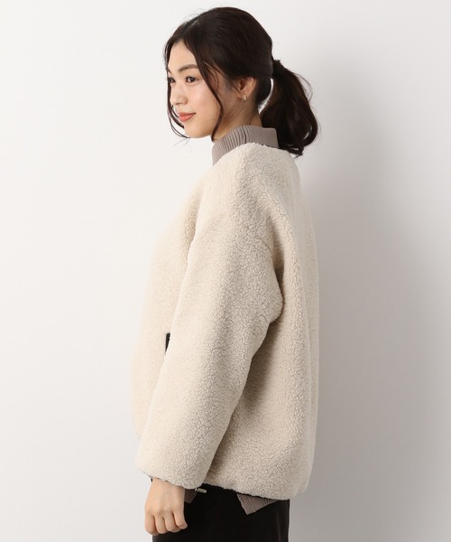 GLOBAL WORK(グローバルワーク)の「リバーシブルボアブルゾン/895355(ブルゾン・レディース・カーキ/ブラック・MEDIUM/LARGE)」の7枚目の写真