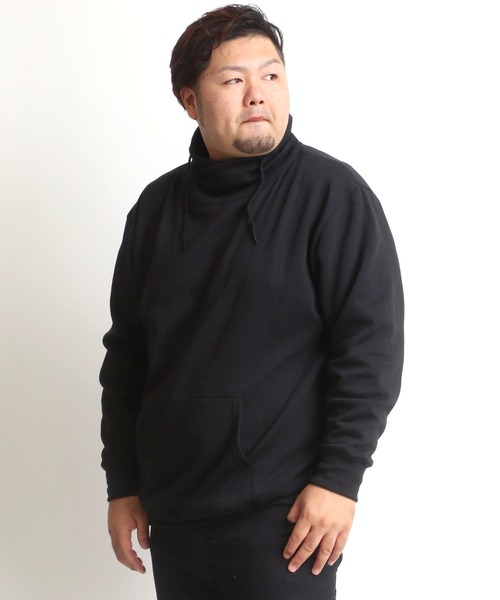 MARUKAWA(マルカワ)の「スピンドルネック スウェットプルパーカー/ハイネック/大きいサイズ(スウェット・メンズ・ブラック/ネイビー/グレー/レッド/オリーブ/オレンジ/ブルー/グリーン/オートミール/ワイン/チャコール・2L/3L/4L/5L/6L)」の20枚目の写真