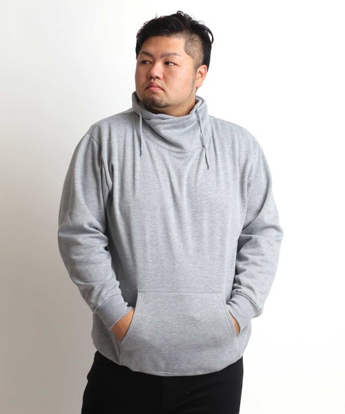 MARUKAWA(マルカワ)の「スピンドルネック スウェットプルパーカー/ハイネック/大きいサイズ(スウェット・メンズ・ブラック/ネイビー/グレー/レッド/オリーブ/オレンジ/ブルー/グリーン/オートミール/ワイン/チャコール・2L/3L/4L/5L/6L)」の21枚目の写真