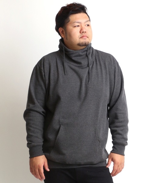 MARUKAWA(マルカワ)の「スピンドルネック スウェットプルパーカー/ハイネック/大きいサイズ(スウェット・メンズ・ブラック/ネイビー/グレー/レッド/オリーブ/オレンジ/ブルー/グリーン/オートミール/ワイン/チャコール・2L/3L/4L/5L/6L)」の22枚目の写真