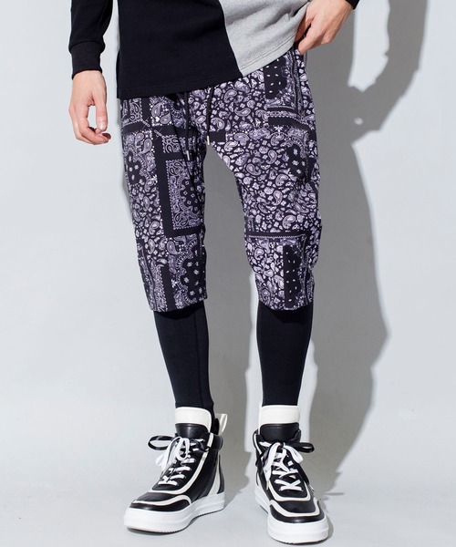 NO ID.(ノーアイディ)の「【NO ID.】Stretch Layered Sarrouel Cropped Pants / ストレッチ レイヤード サルエル クロップド パンツ(その他パンツ・メンズ・ブラック系その他/ブラック・1/3/2)」の9枚目の写真