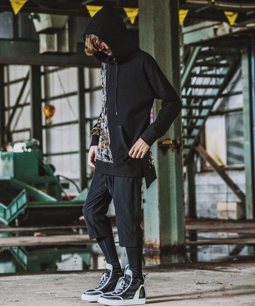 NO ID.(ノーアイディ)の「【NO ID.】Stretch Layered Sarrouel Cropped Pants / ストレッチ レイヤード サルエル クロップド パンツ(その他パンツ・メンズ・ブラック系その他/ブラック・1/3/2)」の14枚目の写真